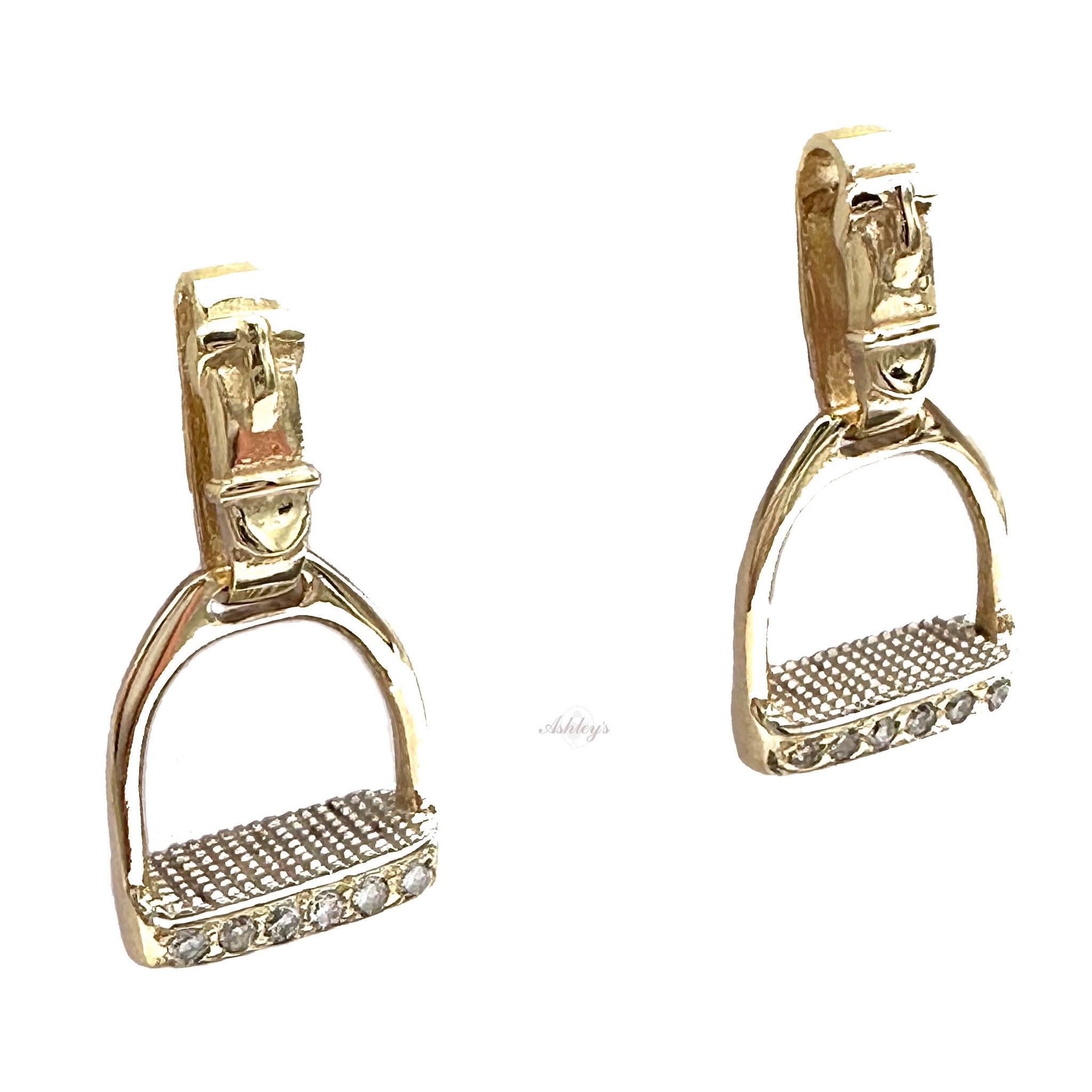 Large SS and Brass Stirrup deals Earrings