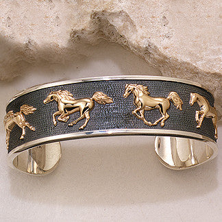 Hunt Scene Cuff Bracelet - popular Horse Bracelet, Horse Jewelry, Gift for Horse Lover, Equestrian Jewelry, Equestrian Bracelet, Horse Cuff