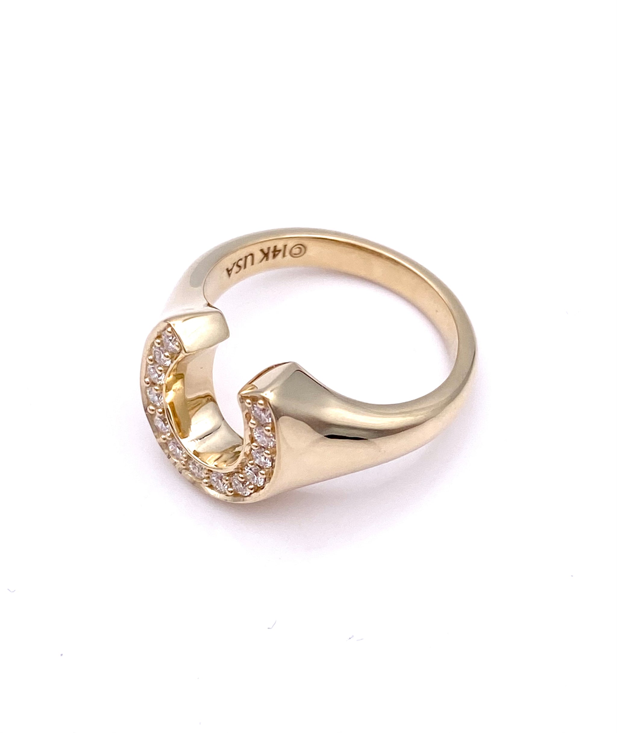 14kt purchases real gold horseshoe ring